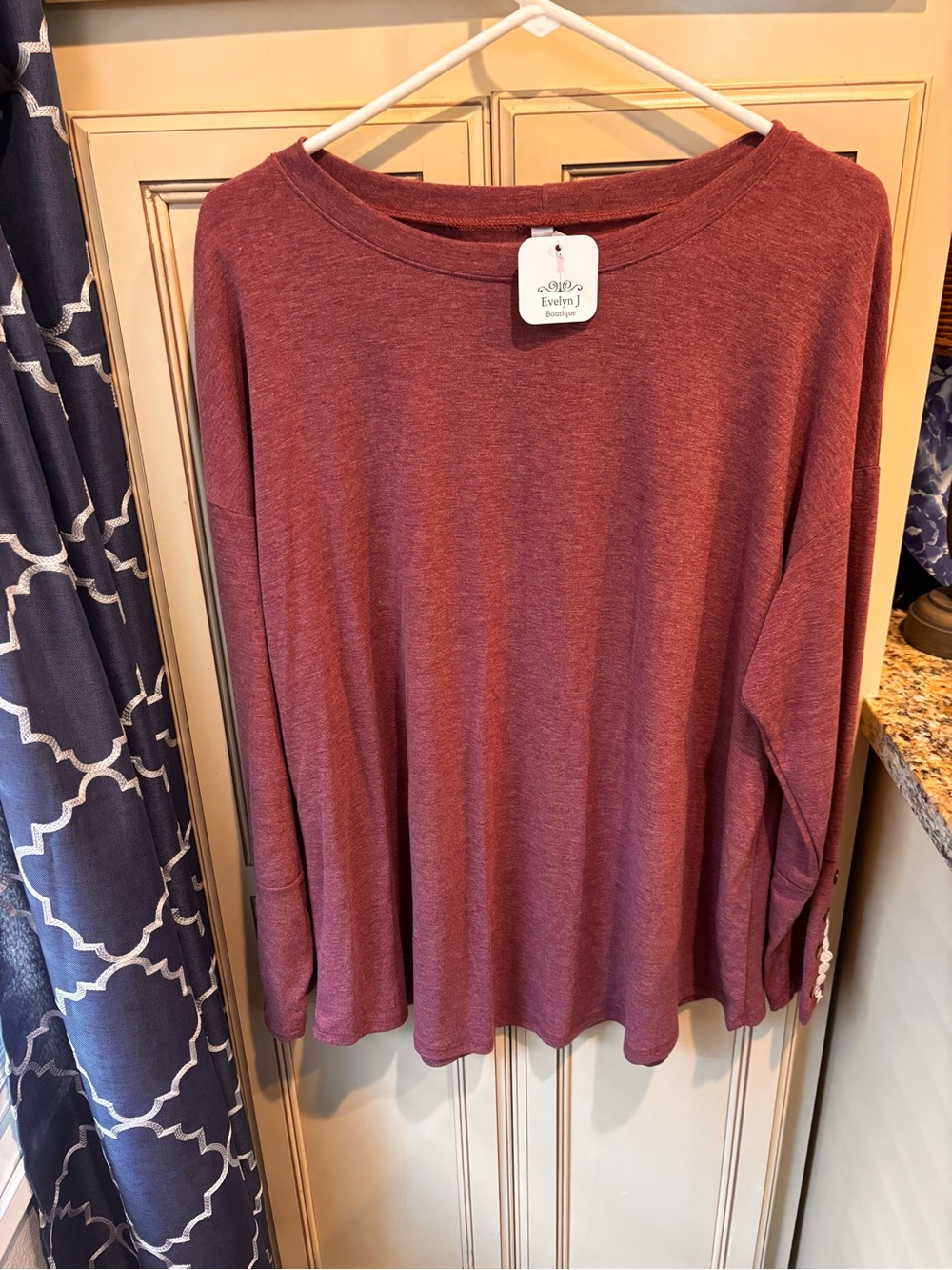 Relaxed Fit Long Sleeve Top 2XL ladies, new with tags